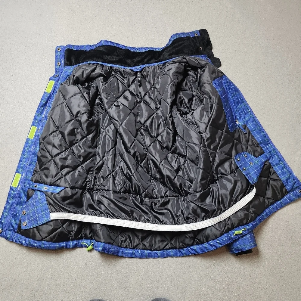 XNTRIK Fleece Lined Jacket Blue Plaid Sz Large - Picture 7 of 9